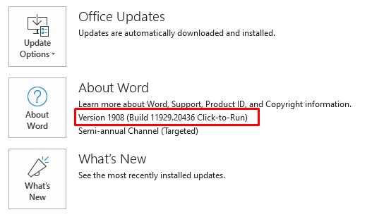 Revert office to previous version