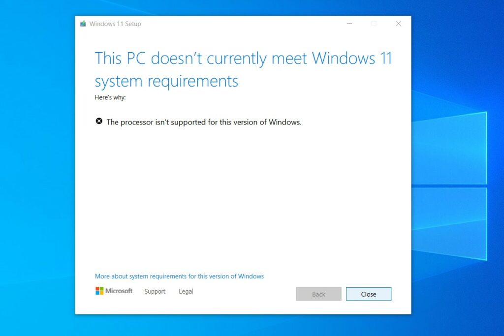 windows 11 install on unsupported pc